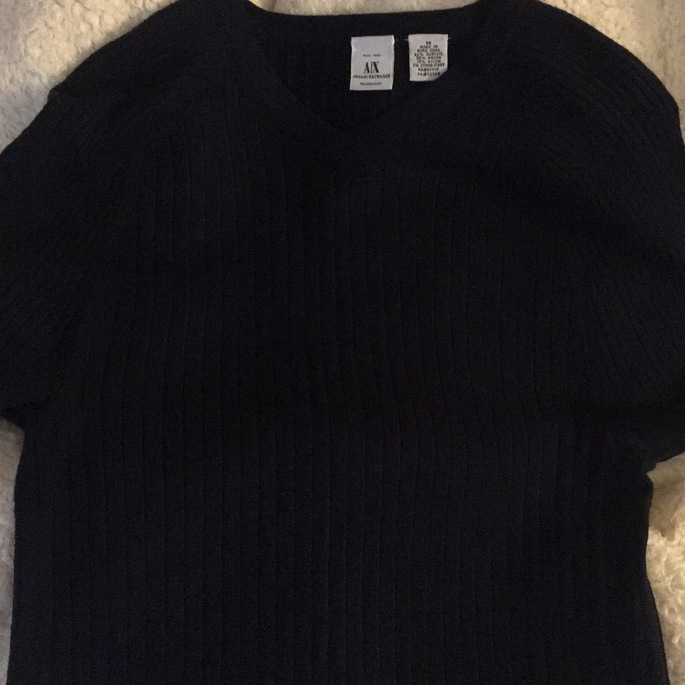 Armani Exchange Acrylic Fabric Short Sleeve Shirt